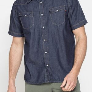 CAMICIA A MANICA CORTA IN DENIM LEGGERO