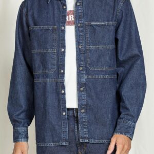 GIACCA CAMICIA IN DENIM COMFORT FIT MODELLO WORKER