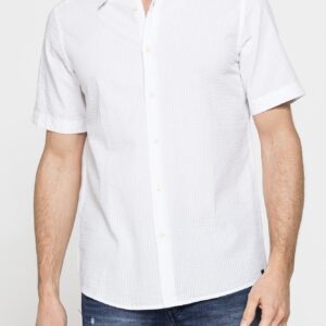 CAMICIA MANICA CORTA CON FANTASIE IN SEERSUCKER