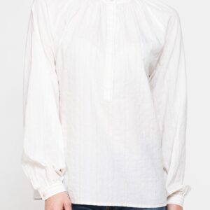 CAMICIA OVERSIZE CON PIEGHE IN LINO COTONE