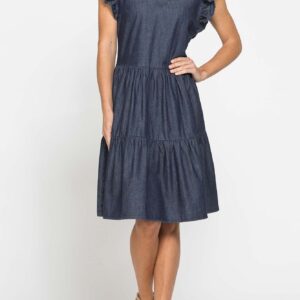 ABITO IN DENIM CON SCOLLO A V E BALZE