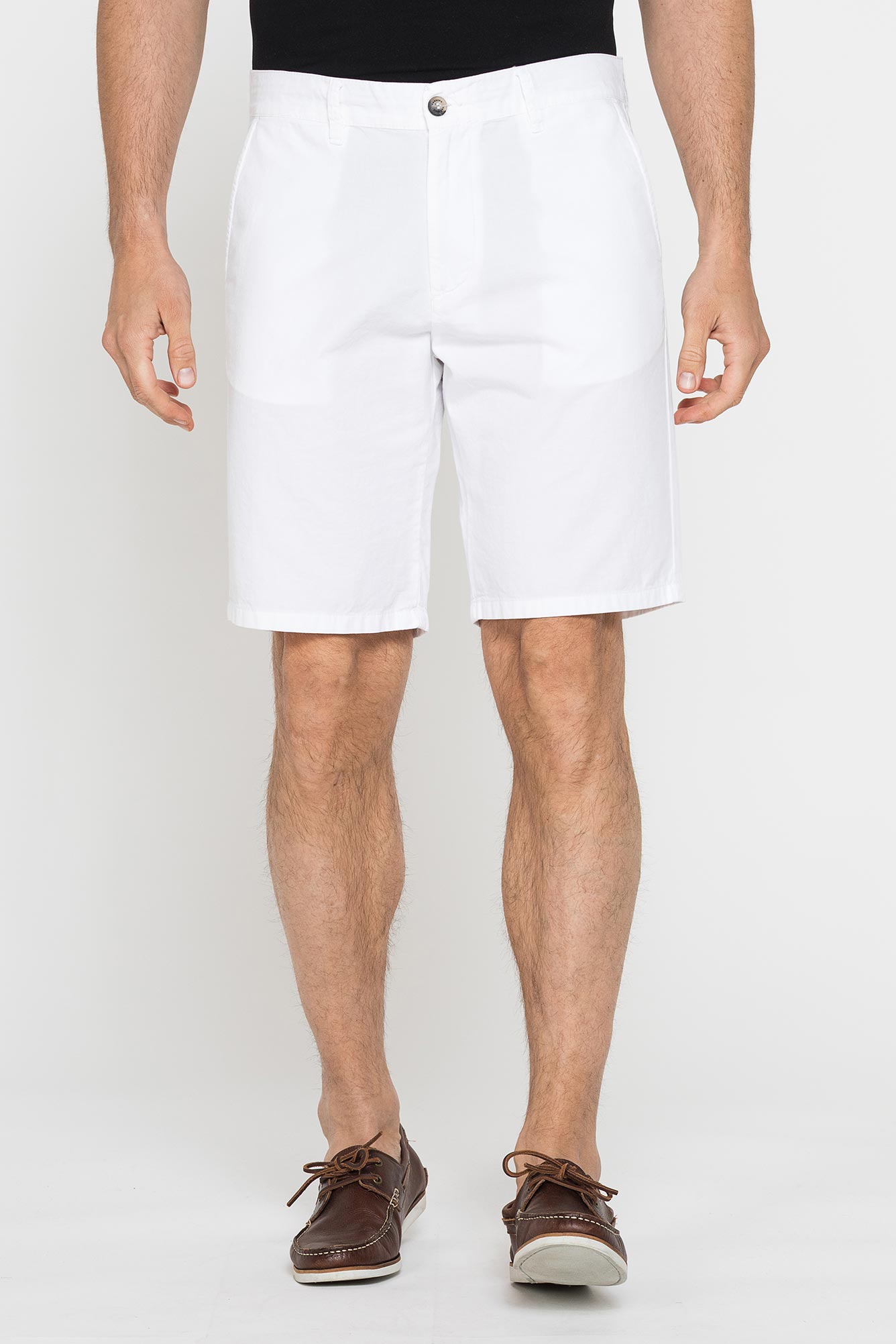 PANTALONE CORTO CHINO IN LEGGERA GABARDINA DI COTONE - immagine 1