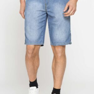 BERMUDA IN DENIM LEGGERO CON ELASTICO IN VITA
