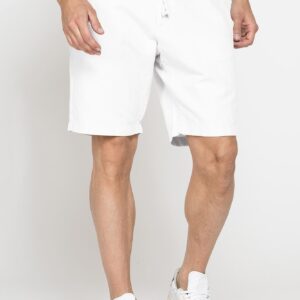 BERMUDA CHINO IN TESSUTO LINO E COTONE CON COULISSE