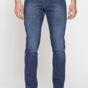 JEANS UOMO 5 TASCHE MOD. 710 IN DENIM ELASTICIZZATO 9 oz. Vita regolare con bottoni, gamba comoda.