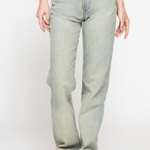 JEANS CINQUE TASCHE CON GAMBA AMPIA IN DENIM STRETCH 12,2oz