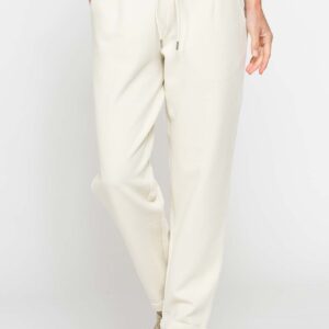 PANTALONI IN PIQUET CON VITA ALTA