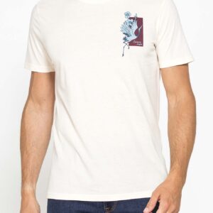 T-SHIRT GIROCOLLO IN COTONE CON STAMPE GRAFICHE