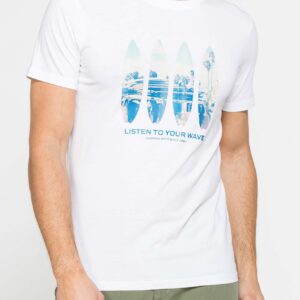 T-SHIRT GIROCOLLO DA UOMO CON STAMPE GRAFICHE