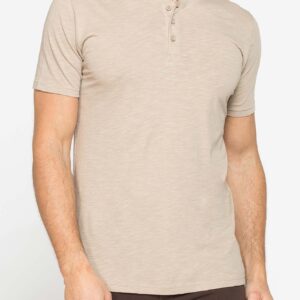 T-SHIRT SERAFINO A MANICA CORTA IN COTONE FIAMMATO