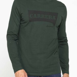 T-SHIRT A MANIC ALUNGA CON COLLO TONDO E STAMPA LOGO