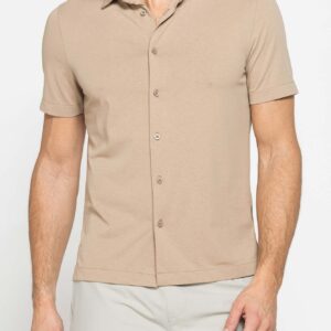 CAMICIA ESTIVA IN TESSUTO ELESTICIZZATO NO STIRO