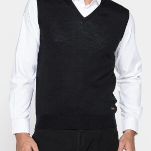 GILET IN MISTO LANA MERINOS - Lavabile in lavatrice ed asciugabile in tumbler