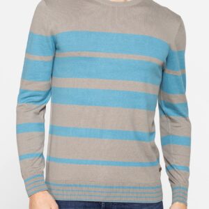 MAGLIA GIROCOLLO A RIGHE IN COTONE ORGANICO