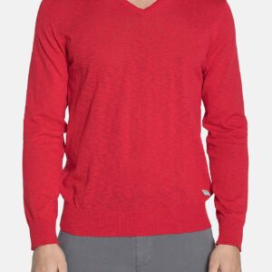 MAGLIA SCOLLO A "V" IN COTONE