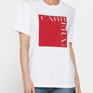 T-SHIRT GIROCOLLO IN COTONE CON STAMPA NEW LOGO CARRERA