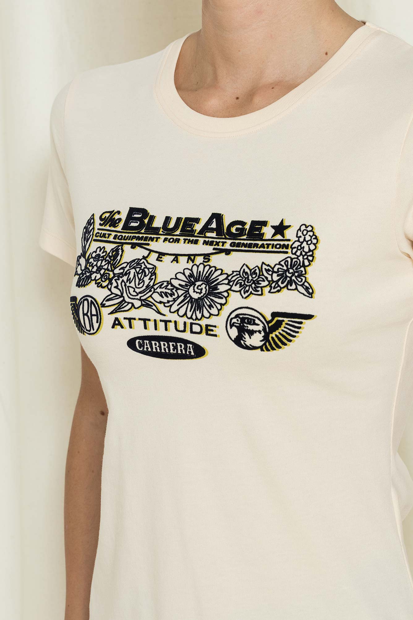 T-SHIRT GIROCOLLO CON STAMPA REPLICA - immagine 4