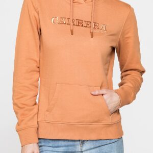 FELPA CON CAPPUCCIO REGULAR FIT CON RICAMO FRONTALE