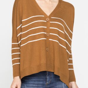 CARDIGAN AMPIO CON SCOLLO A V IN MISTO VISCOSA