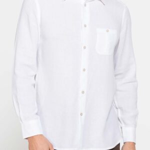 CAMICIA IN LINO E LYOCELL A MANICA LUNGA DA UOMO