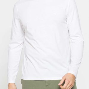 T-SHIRT MANICA LUNGA TINTA UNITA IN COTONE ORGANICO
